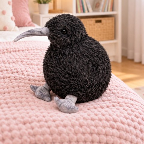Pluszowy Ptak Kiwi Pluszak Maskotka Przytulanka Czarny 17cm