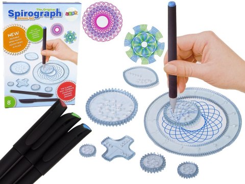 Zestaw Spirograf Pisaki Szablony Do Rysowania Wzorów Geometrycznych