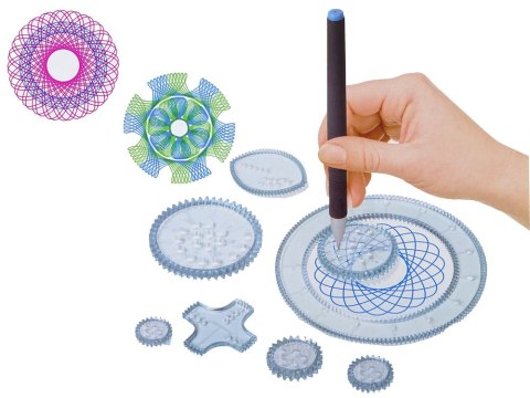 Zestaw Spirograf Pisaki Szablony Do Rysowania Wzorów Geometrycznych