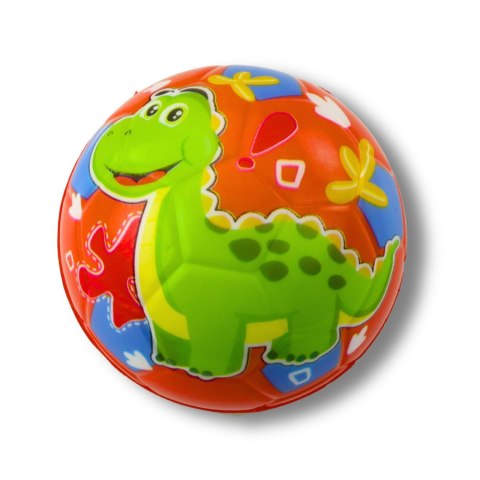Piłka Do Odbijania Ugniatania Piankowa Piłeczka Dinozaury Kolorowe 10cm