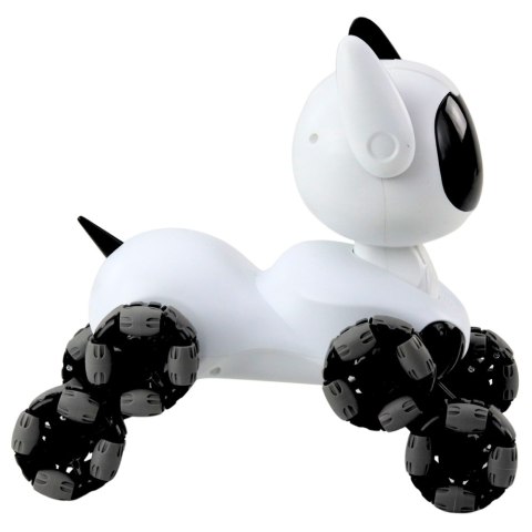 Robot Pies TOOBY Zdalnie Sterowany RC 360° Światła Dźwięki Biało-Czarny