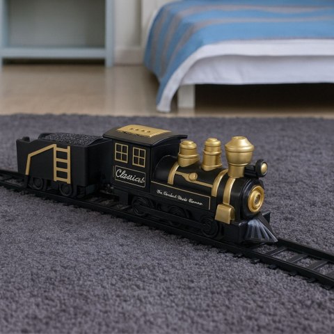 Klasyczny Pociąg Lokomotywa Wagon Towarowy Tory 53 x 48,5 cm