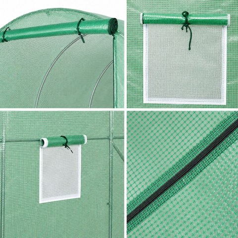 Tunel Ogrodowy Foliowy Szklarnia Na Warzywa PRO Stelaż 25MM 8x3x2M 24M²