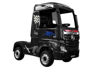 Auto Mercedes Actros Czarny Lakierowany Ciężarówka Dla Dzieci Pilot LED MP4