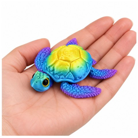 Figurka Żółw Morski 3D Ruchome Płetwy Głowa Mieniący Się Kolorowy 8 cm