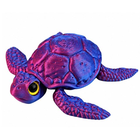 Figurka Żółw Morski 3D Ruchome Płetwy Głowa Mieniący Się Kolorowy 8 cm