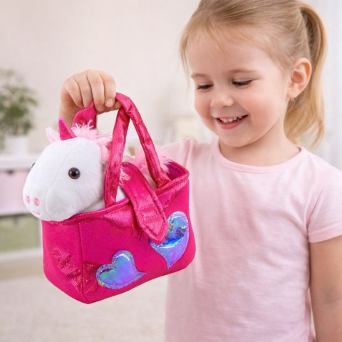 Pluszowa Maskotka Przytulanka Jednorożec W Torebce Biały 25cm