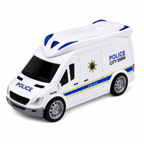 Zestaw Policyjny Pojazdy Helikopter Motocykl Auto Radiowóz 1:32 5 szt.