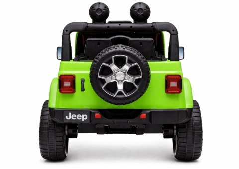 Auto na Akumulator Jeep Rubicon Światła LED MP3 Pilot 4x4 Zielony