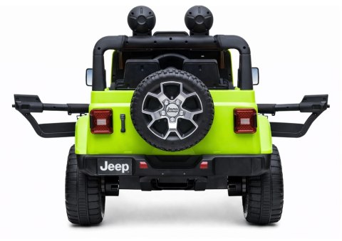 Auto na Akumulator Jeep Rubicon Światła LED MP3 Pilot 4x4 Zielony