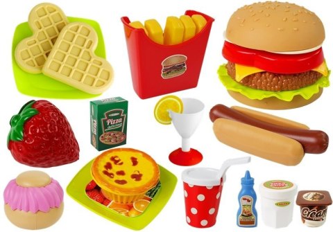 Zestaw Fast Food Hamburger Pizza Hot Dog Słodycze Artykuły Spożywcze
